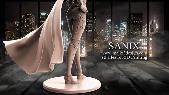 STL - Figura Batgirl Estilo Samurai