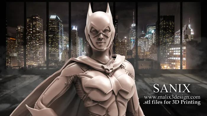 STL - Figura Batgirl Estilo Samurai