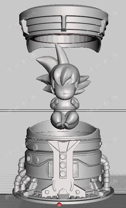 STL - Figura bebé GOKU estilo cápsula