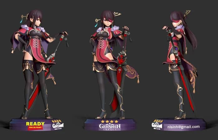 STL - Beidou Genshin Impact Figure