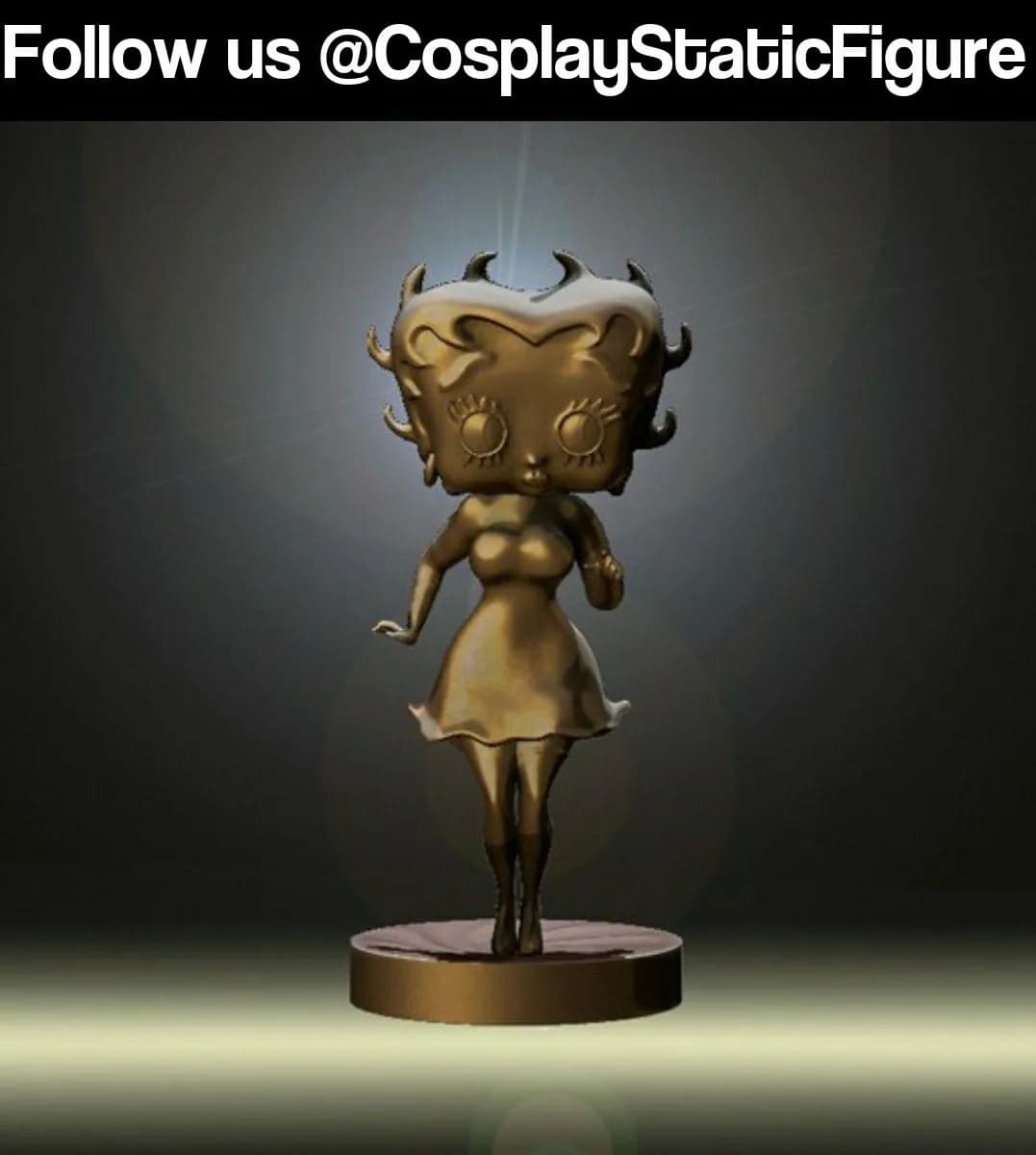 STL - Figura Betty Boop Estilo Bronce