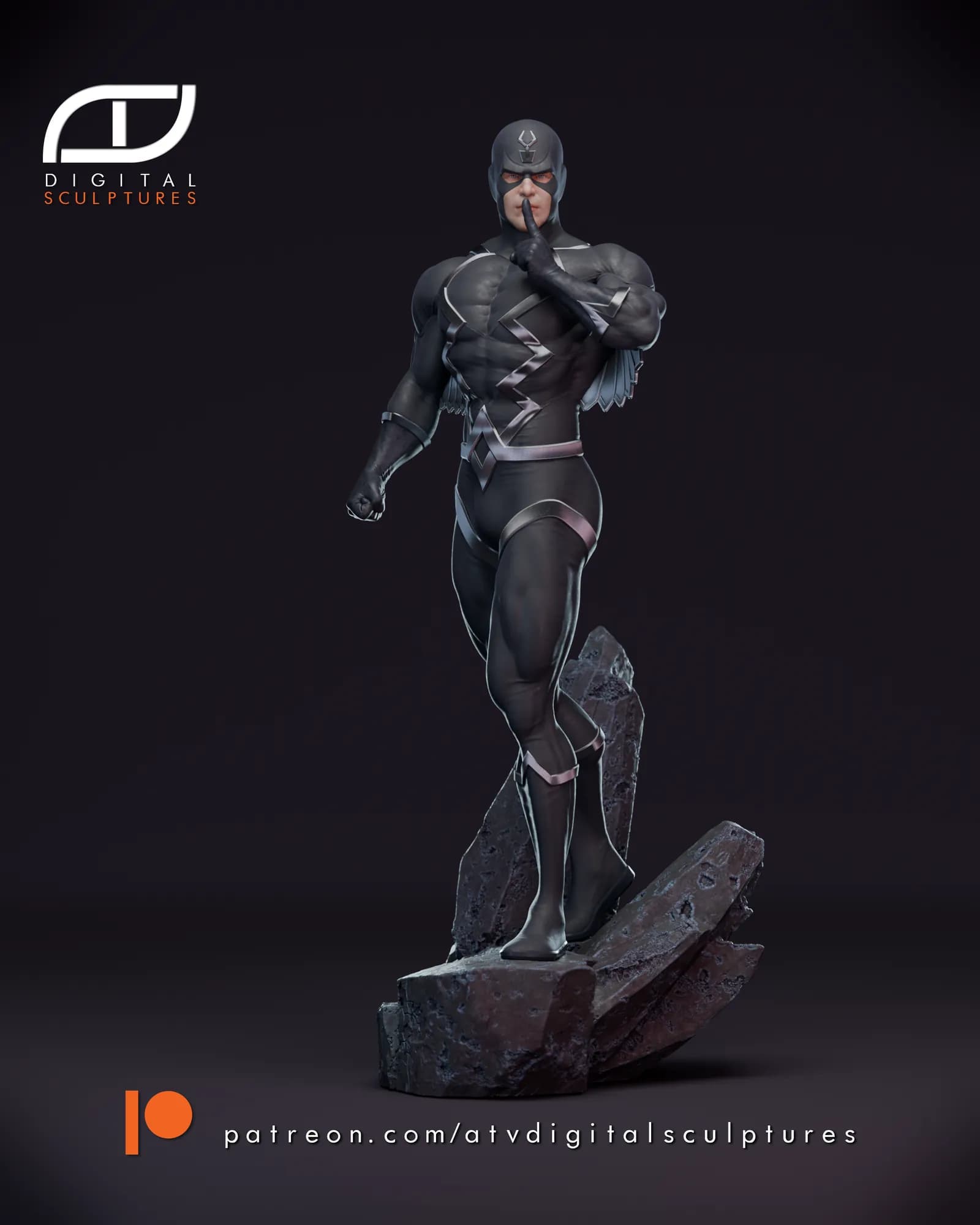 STL - Figura Black Bolt render 2