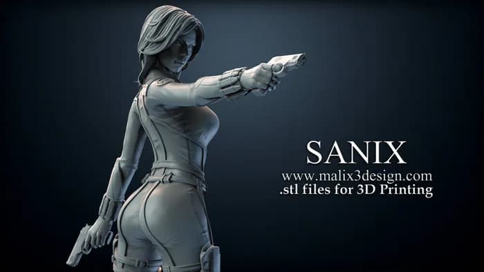 STL - Figura Black Widow render 3