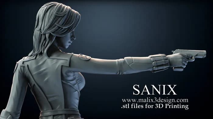 STL - Figura Black Widow render 4