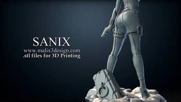 STL - Figura Black Widow render 5