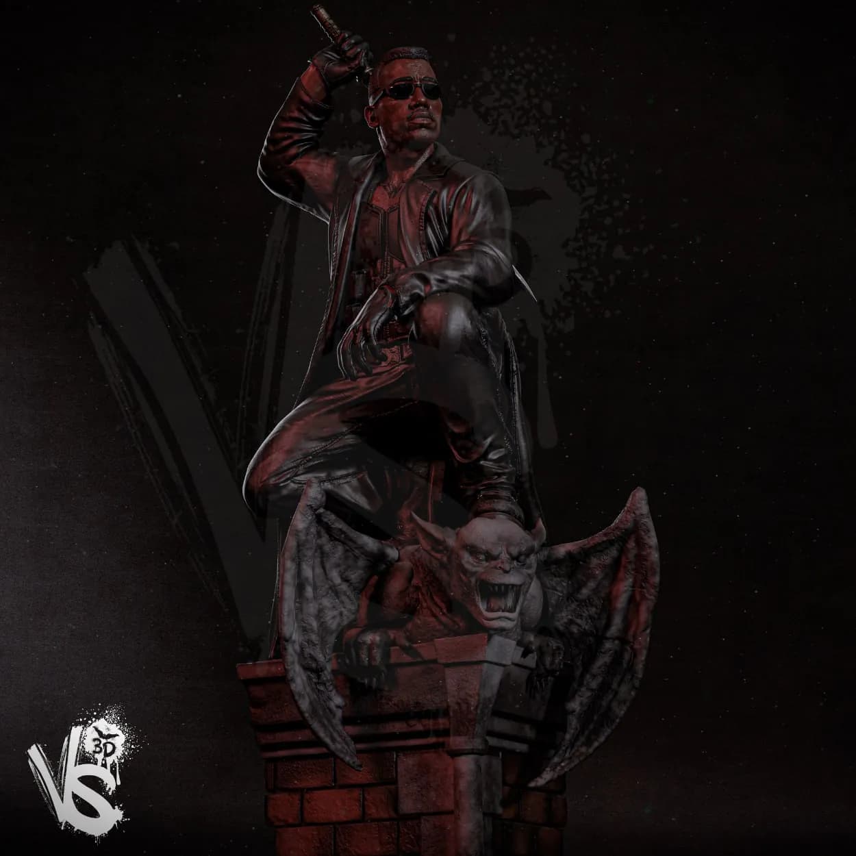 STL - Figura Blade con gárgola