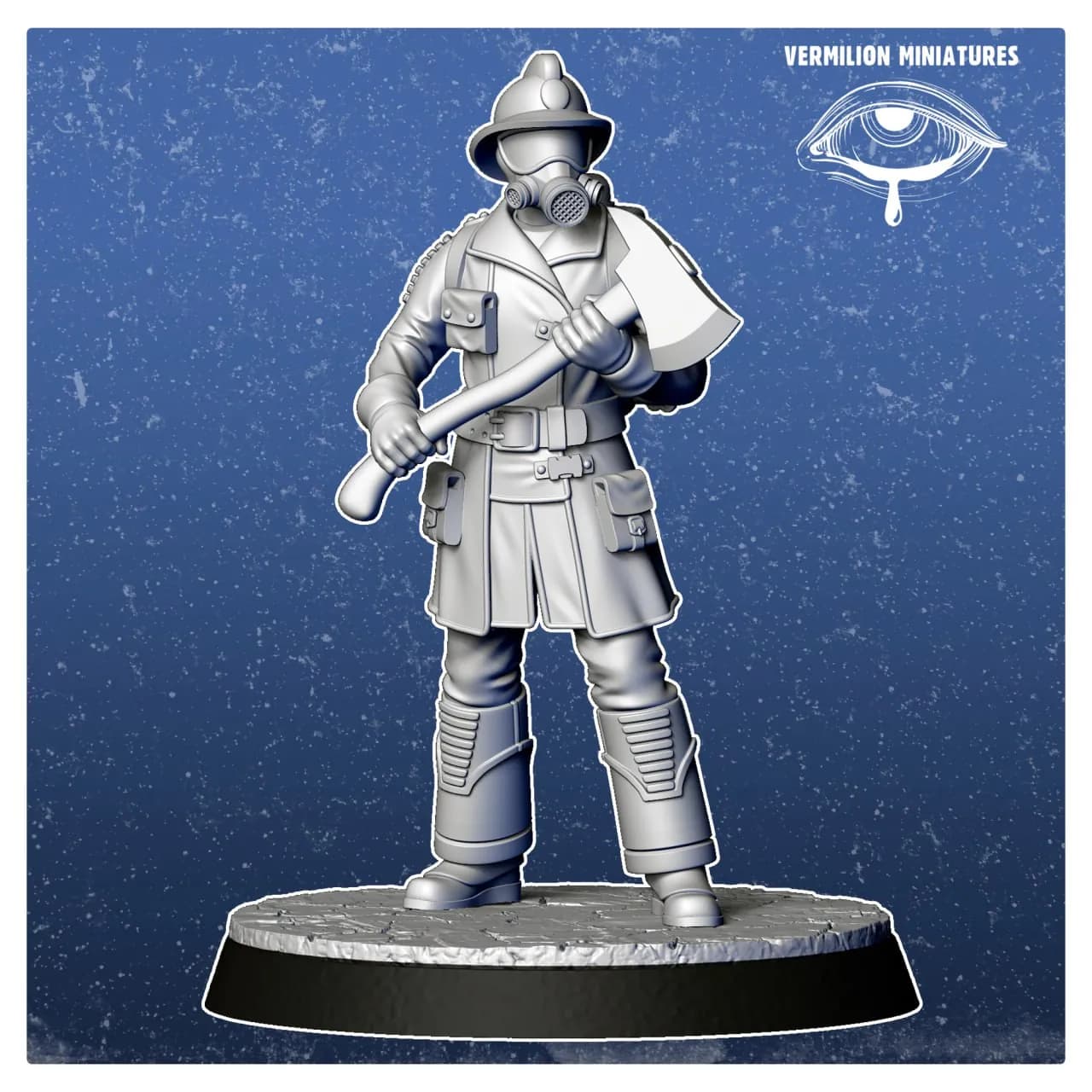 STL - figura bombero con hacha