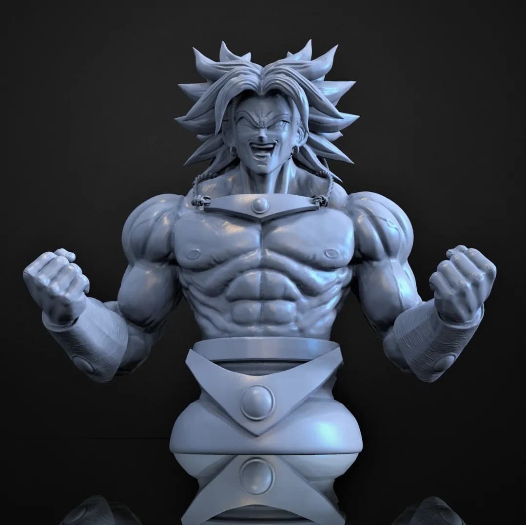 STL - Figura Broly Saiyajin Legendario render 3