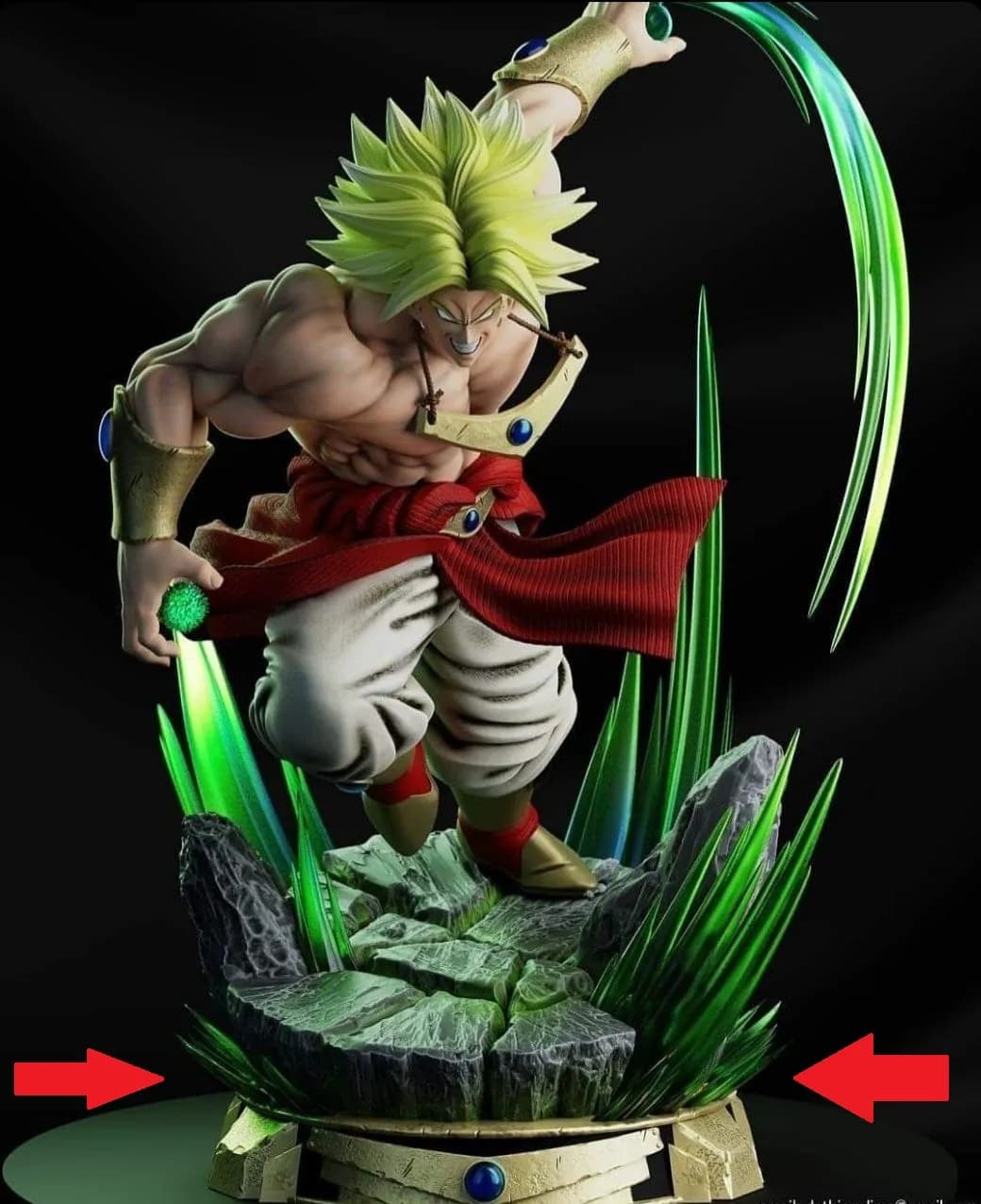 STL - Figura Broly Saiyan render 2