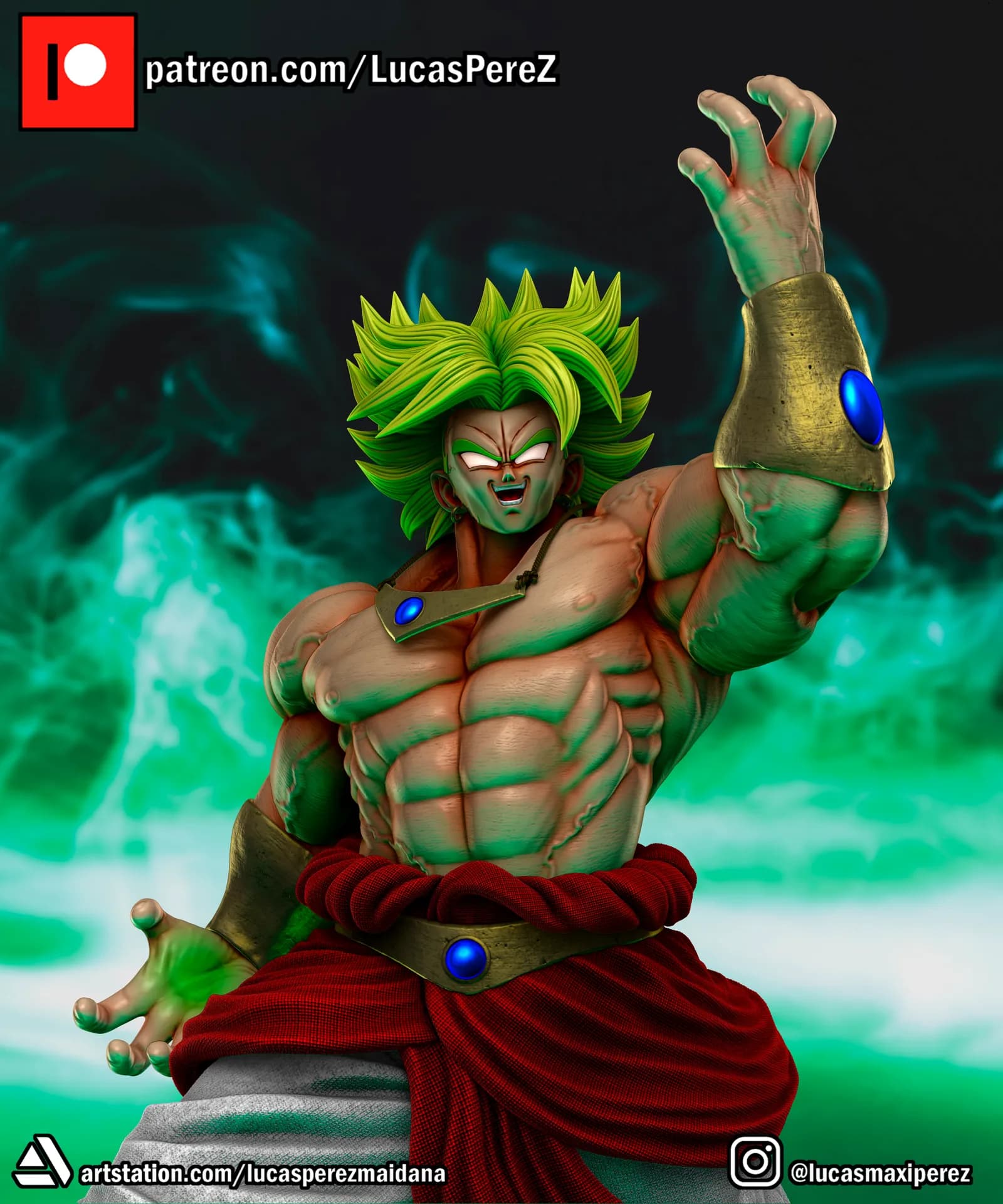 STL - Figura Broly Saiyan 2