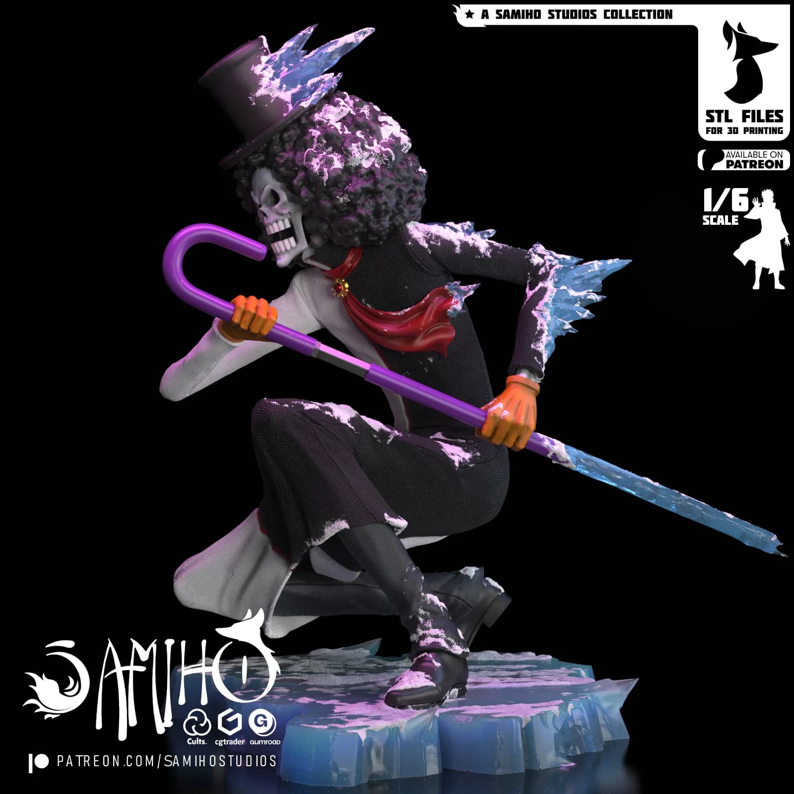 STL - Figura Brook estilo One Piece