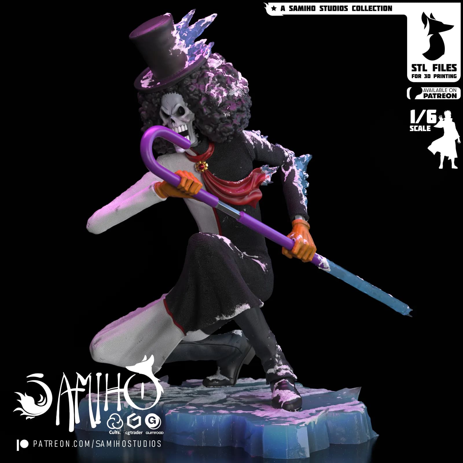 STL - Figura Brook estilo One Piece