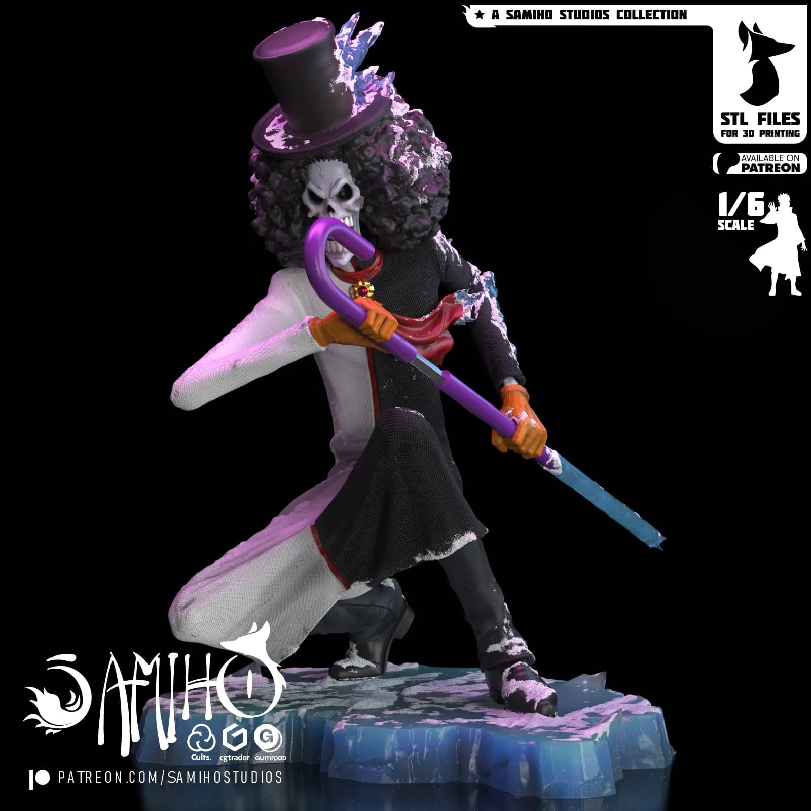 STL - Figura Brook estilo One Piece