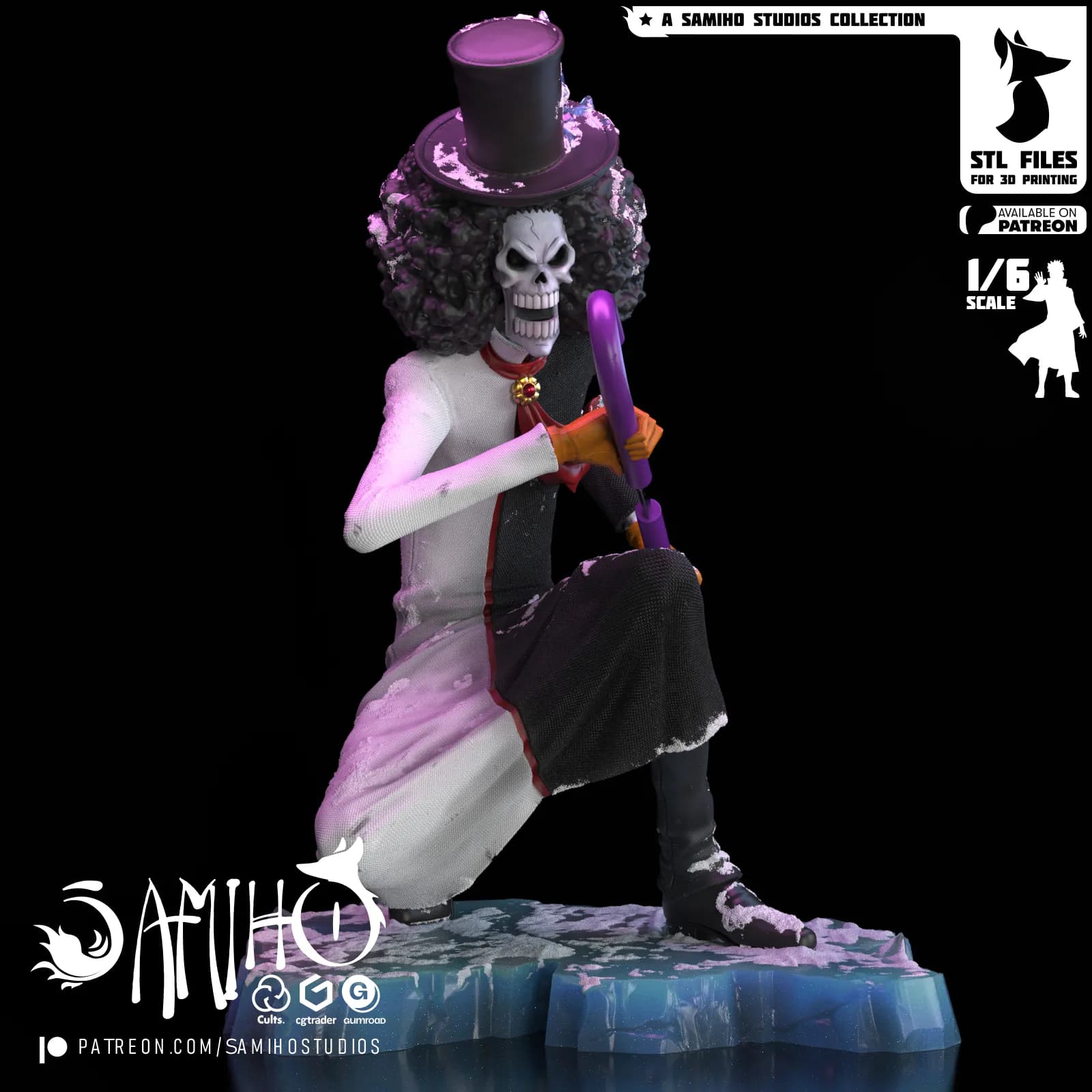 STL - Figura Brook estilo One Piece