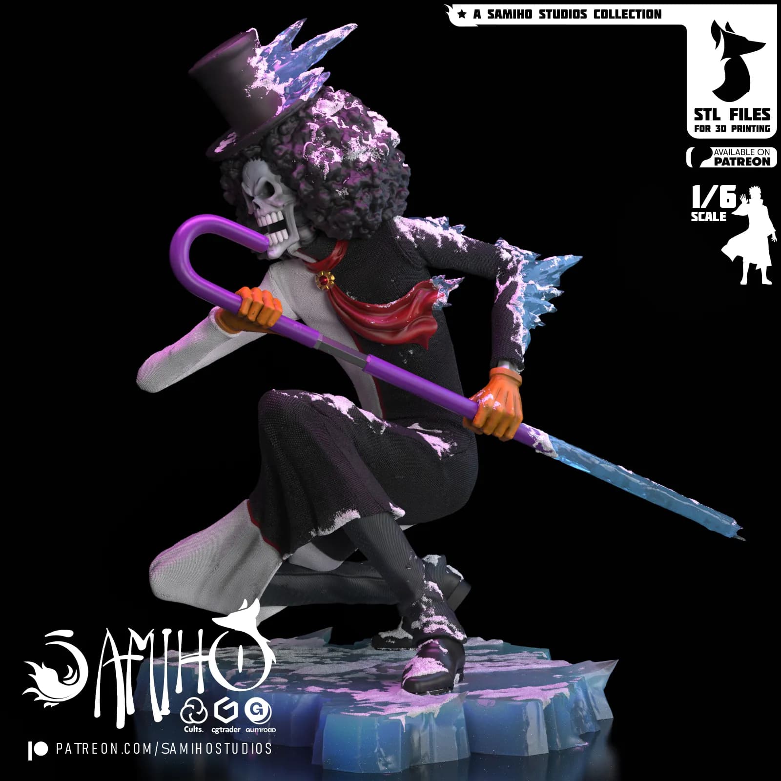 STL - Figura Brook estilo One Piece