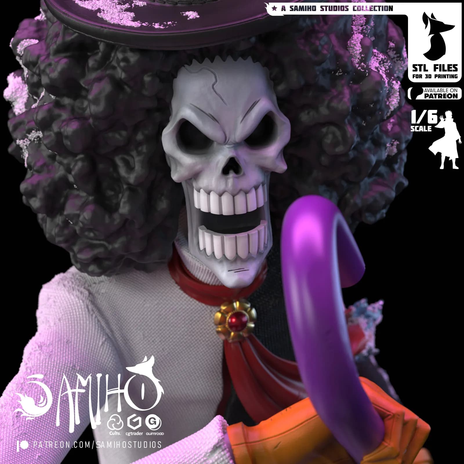 STL - Figura Brook estilo One Piece