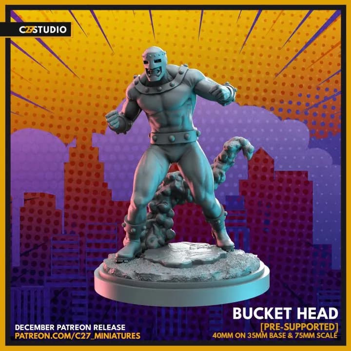 STL - Figura Bucket Head estilo cómic