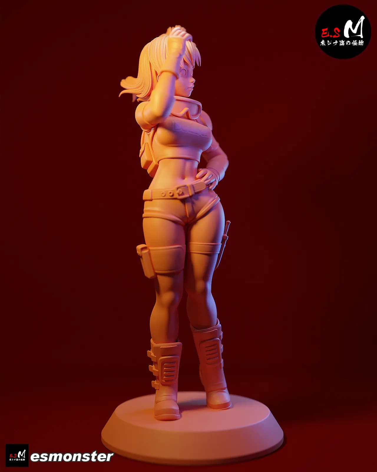 STL - Figura Bulma estilo aventura render 4