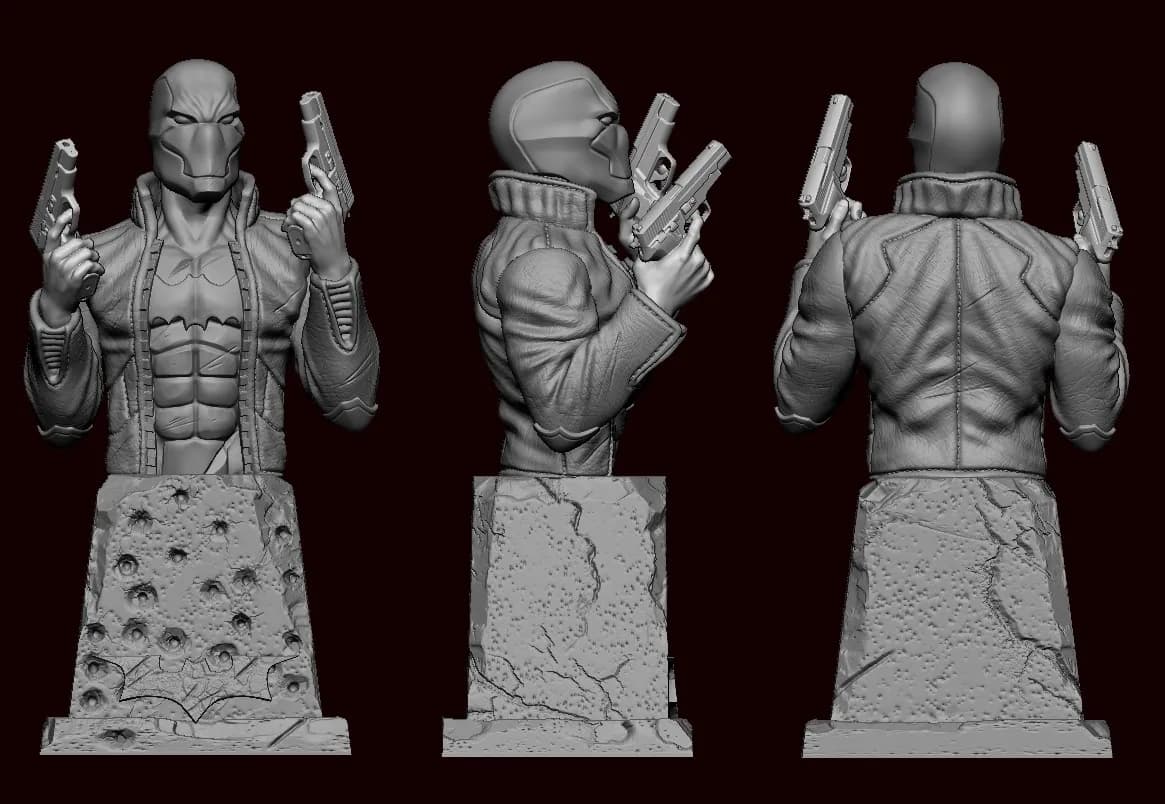 STL - Figura busto Red Hood render 3