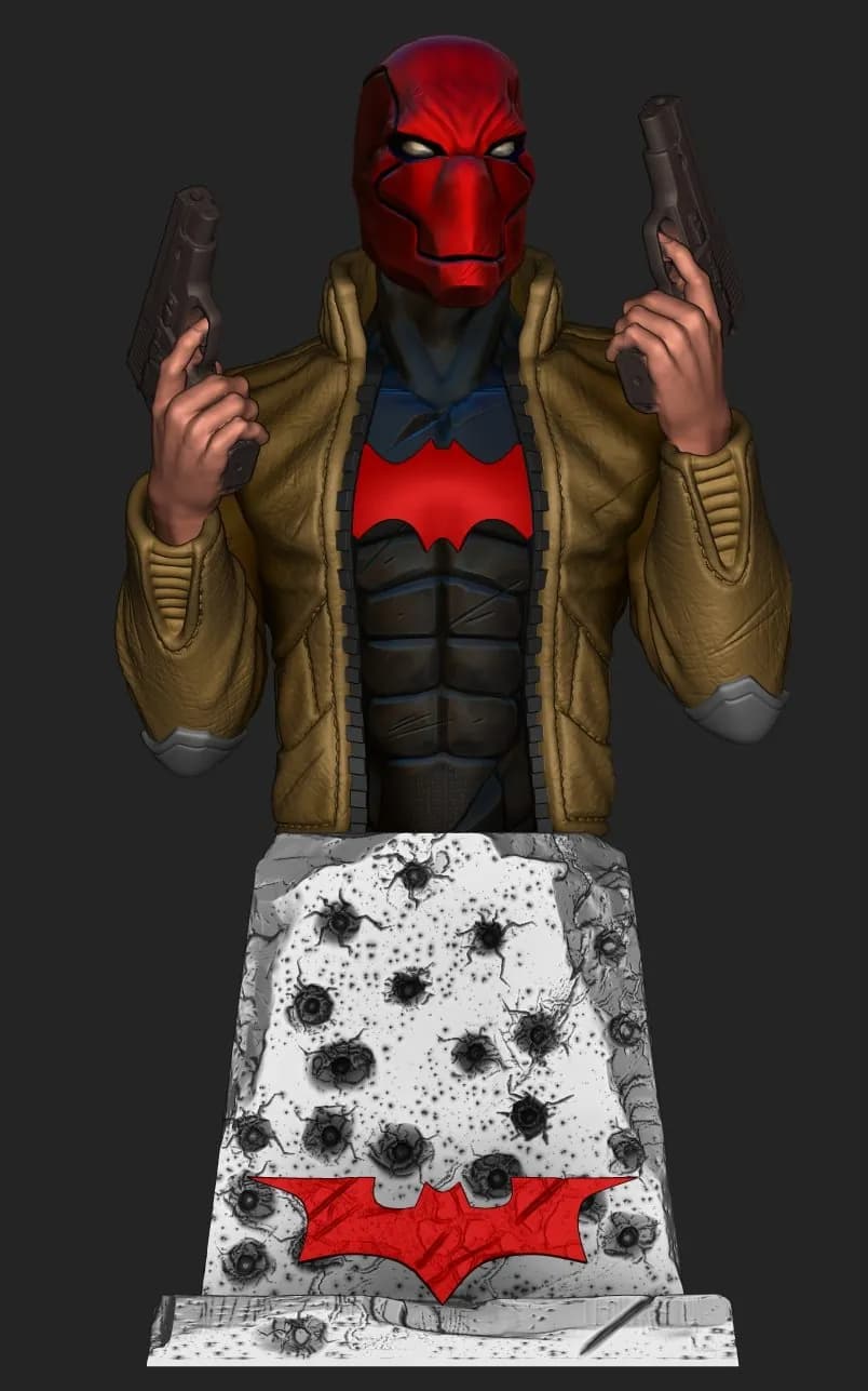 STL - Figura busto Red Hood render 4