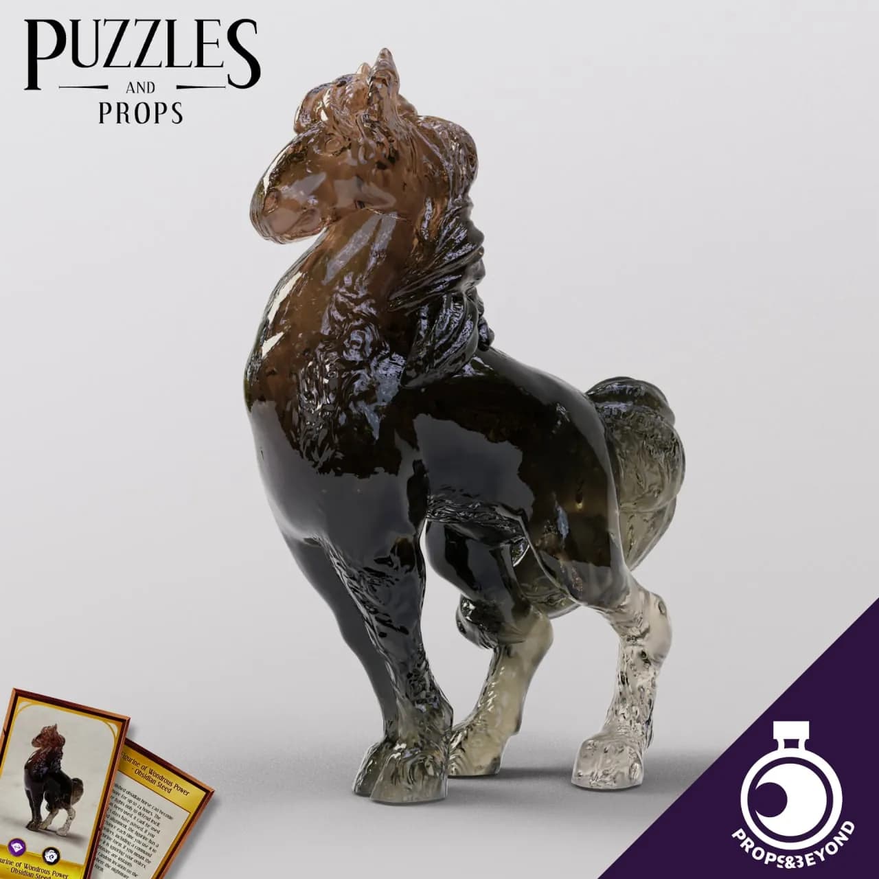 STL - Figura caballo de obsidiana
