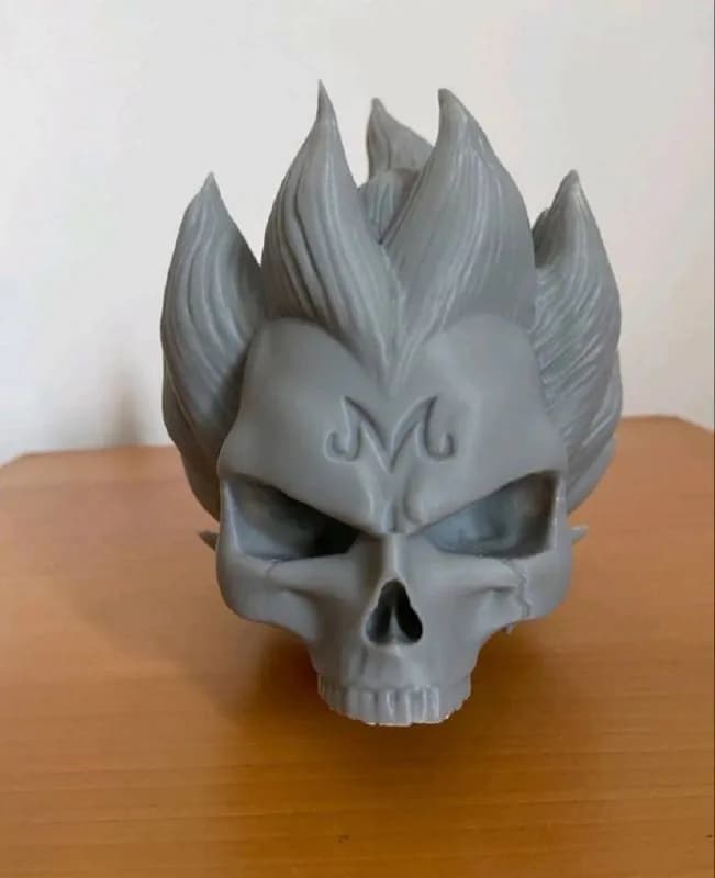 STL - Figura calavera estilo Vegeta