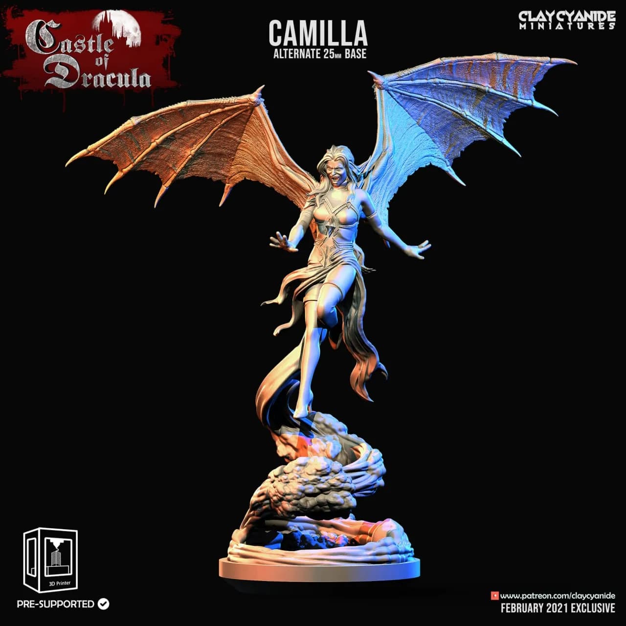 STL - figura camilla demonio