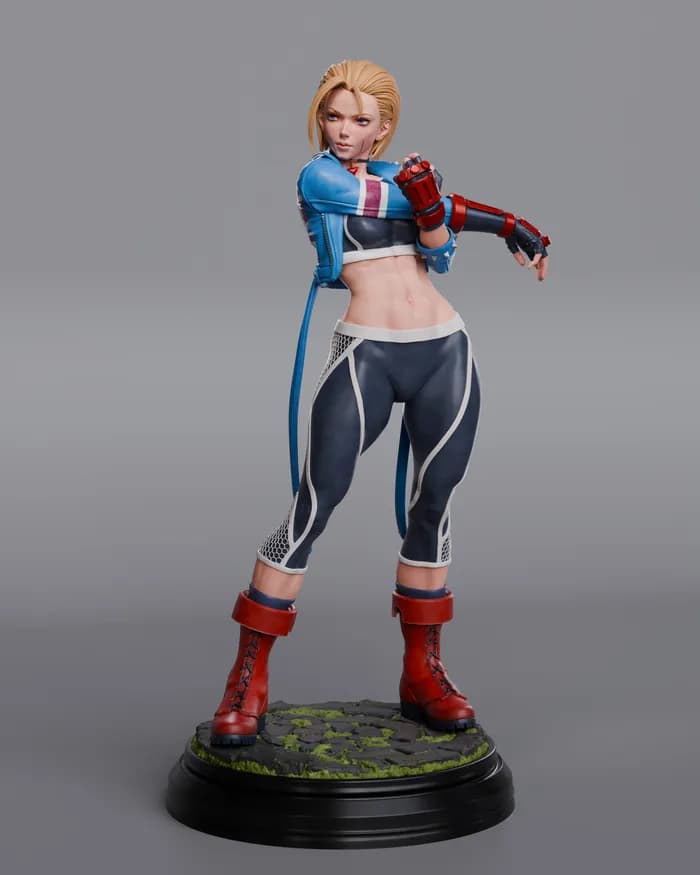 STL - Figura Cammy Street Fighter 6 render 3