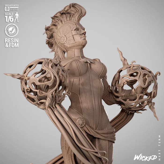 STL - Figura Capitana Marvel Estelar render 3