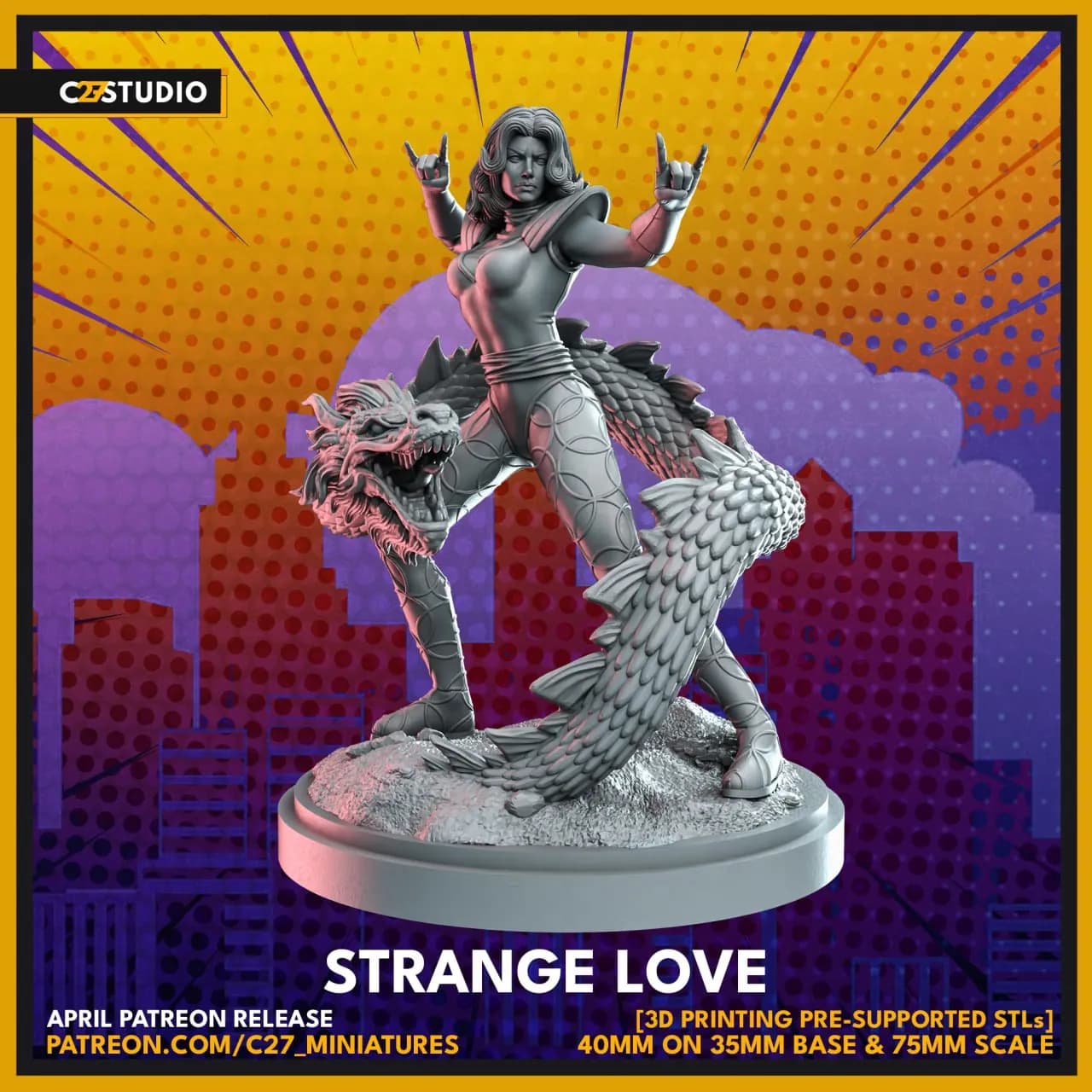 STL - Figura Cerulean Sensation render 2