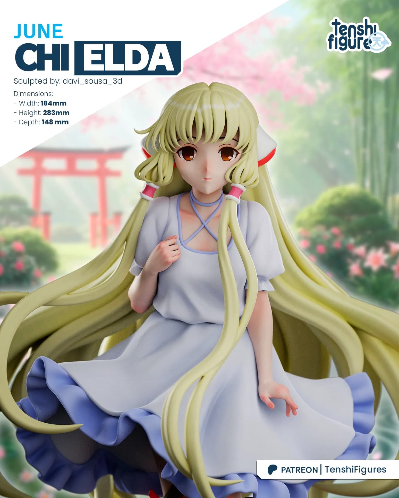 STL - Figura Chi de Chobits 2 render 2