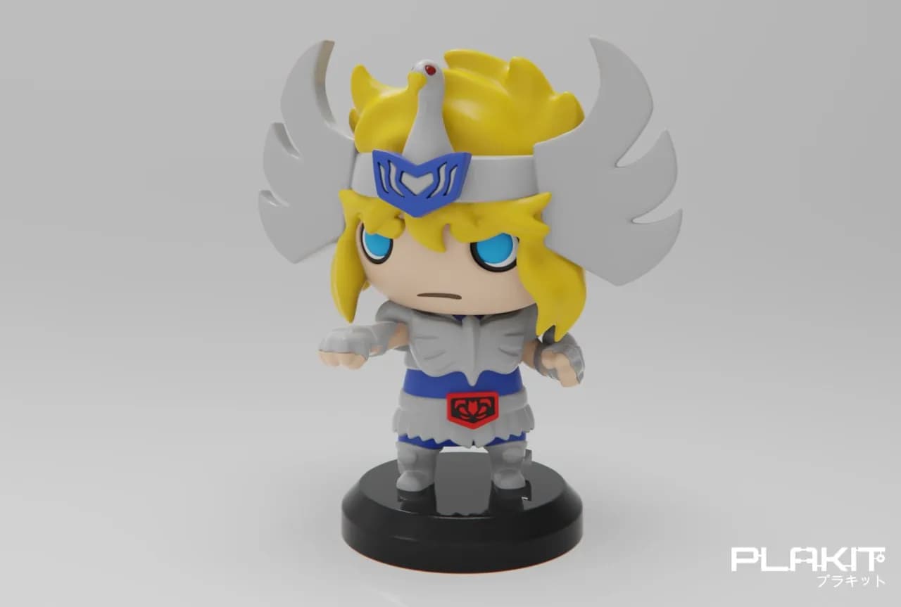STL - Figura chibi de Hyoga de Cisne render 3