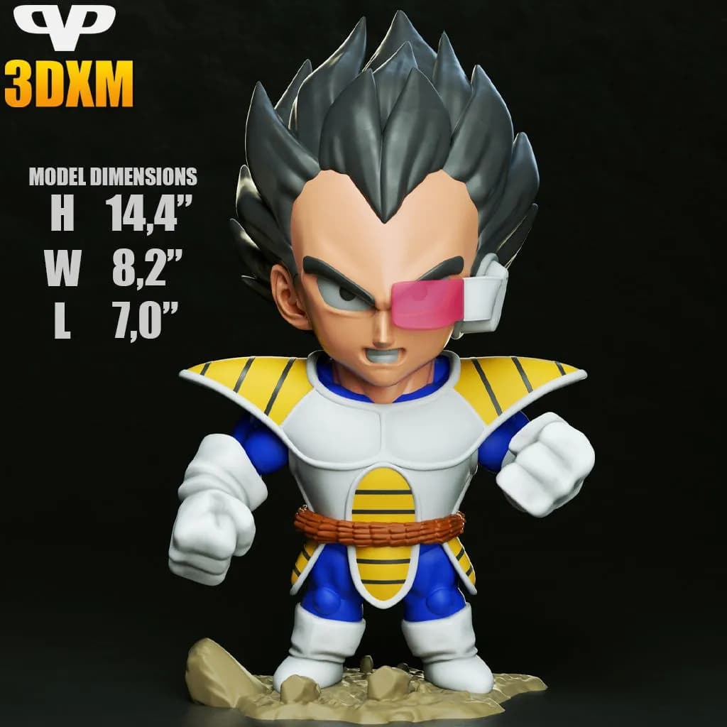 STL - Figura Chibi de Vegeta 3