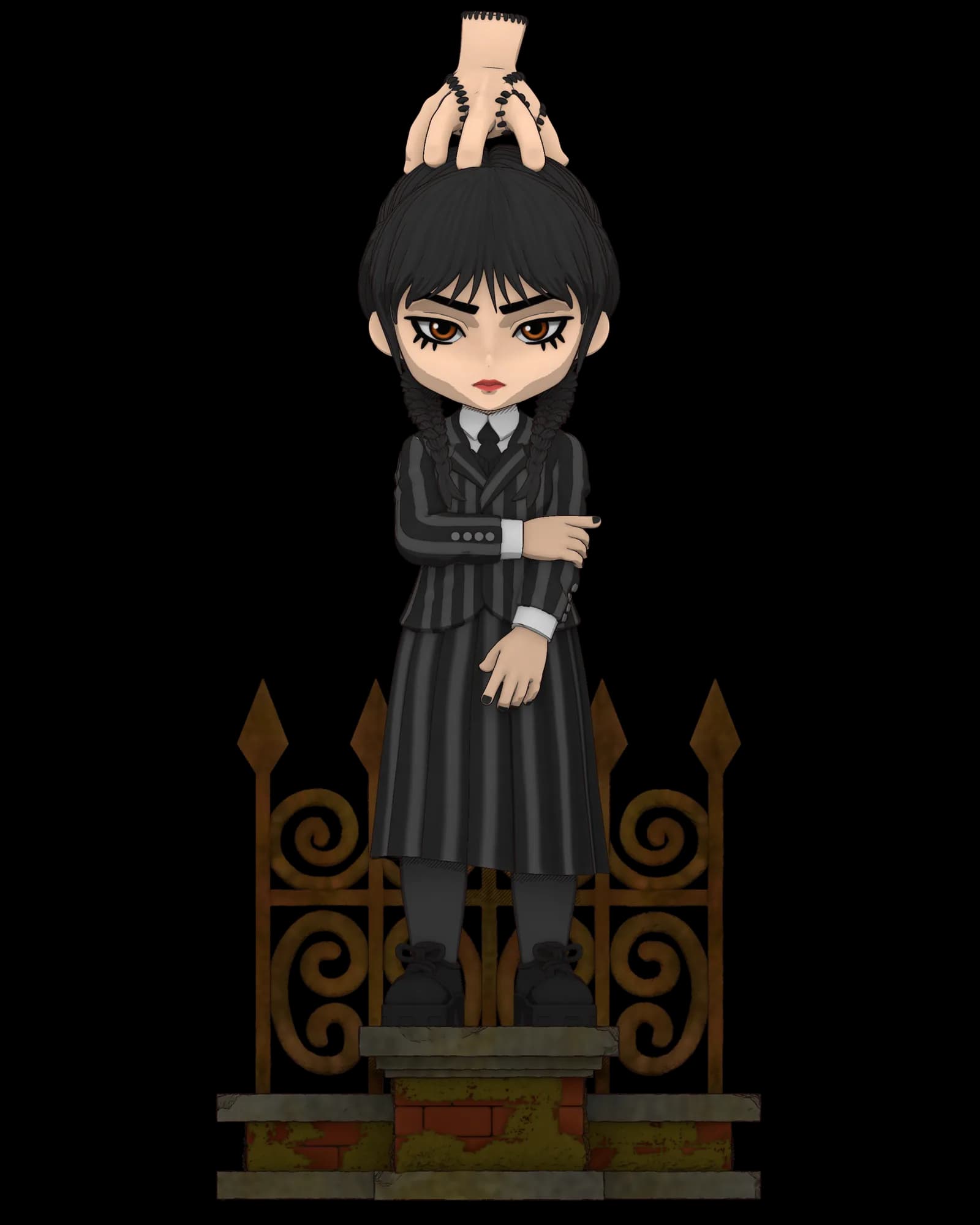 STL - Figura Chibi de Wednesday Addams render 2