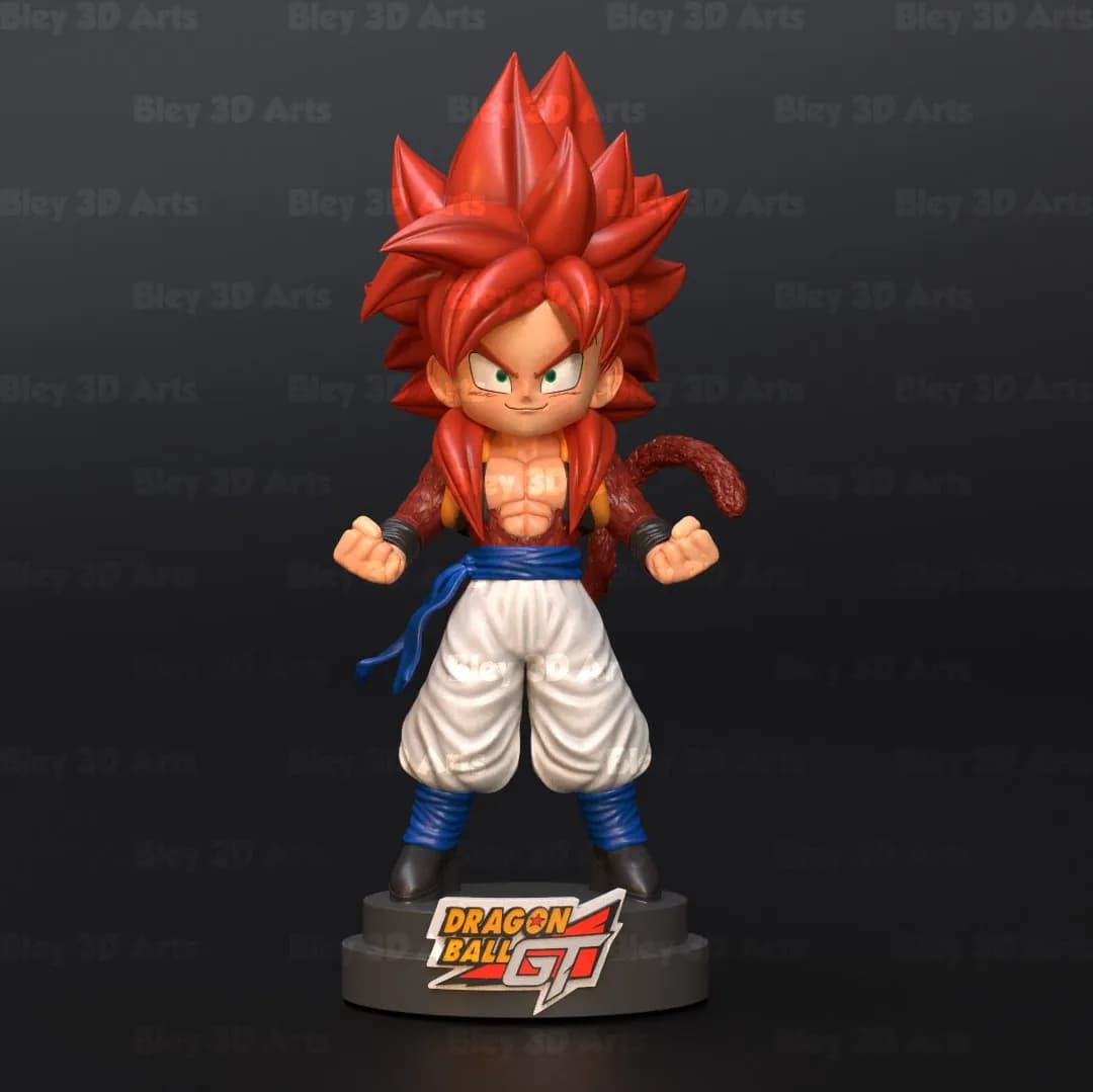 STL - Figura chibi Gogeta SSJ4 render 2