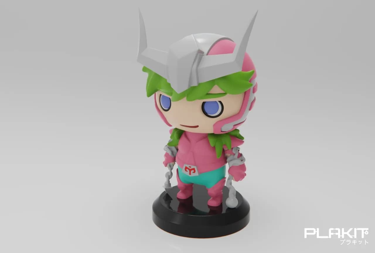 STL - Figura Chibi Guerrero Dorado