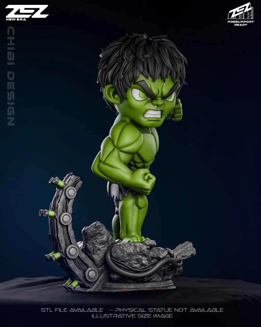 STL - Figura chibi Hulk 2