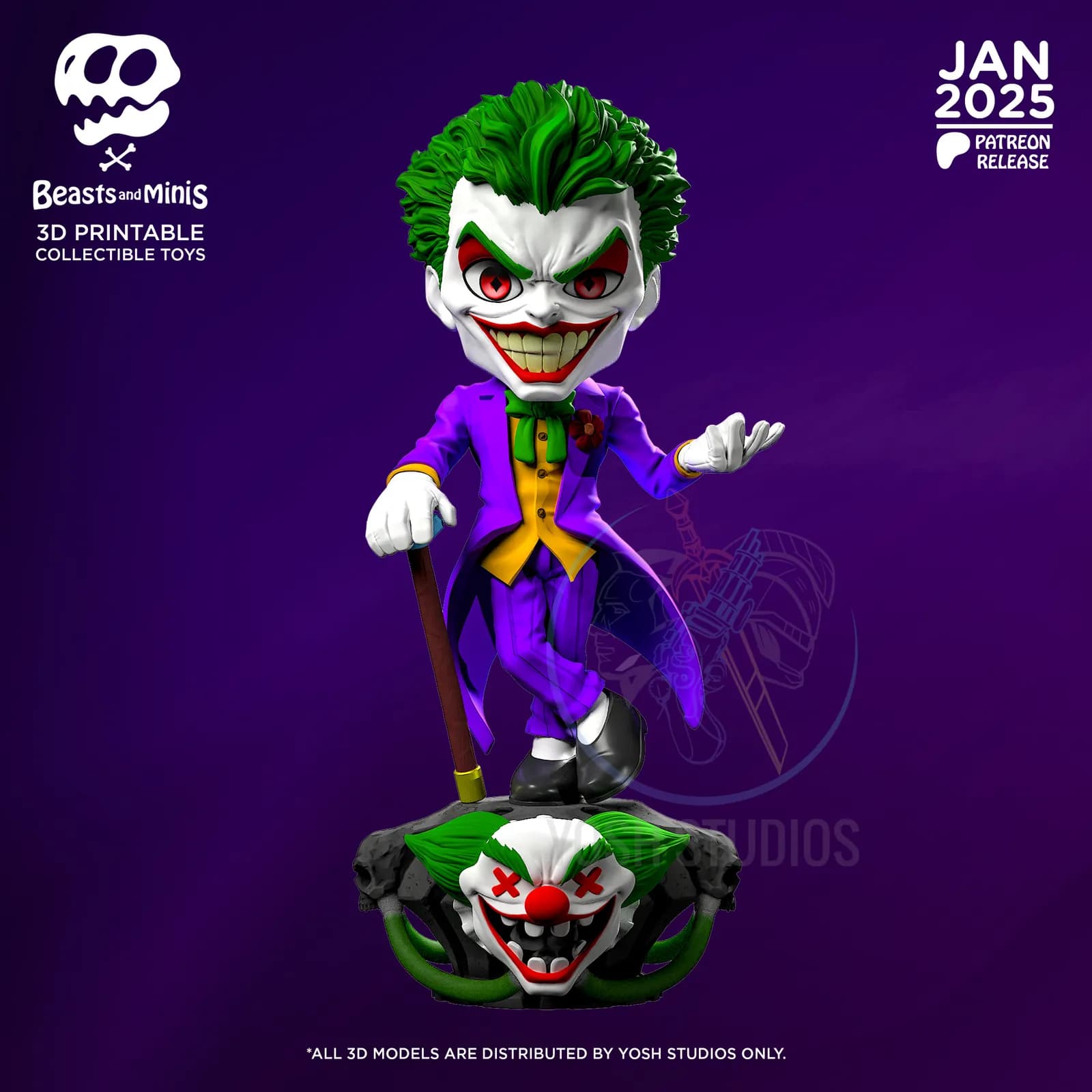 STL - Figura chibi Joker 2 render 2