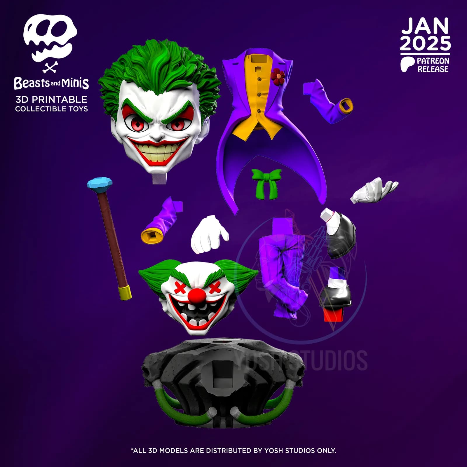 STL - Figura chibi Joker 2 render 3