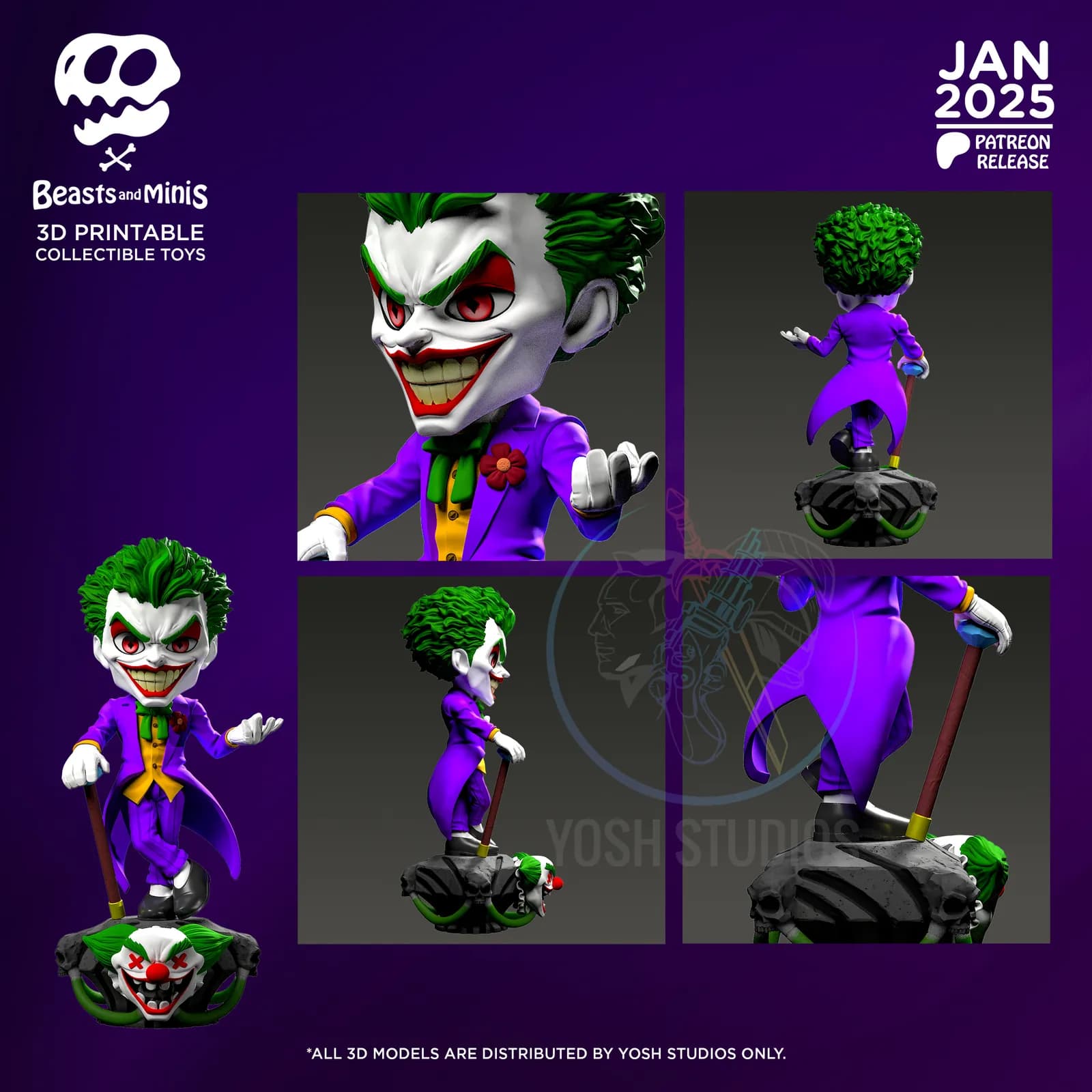 STL - Figura chibi Joker 2 render 4