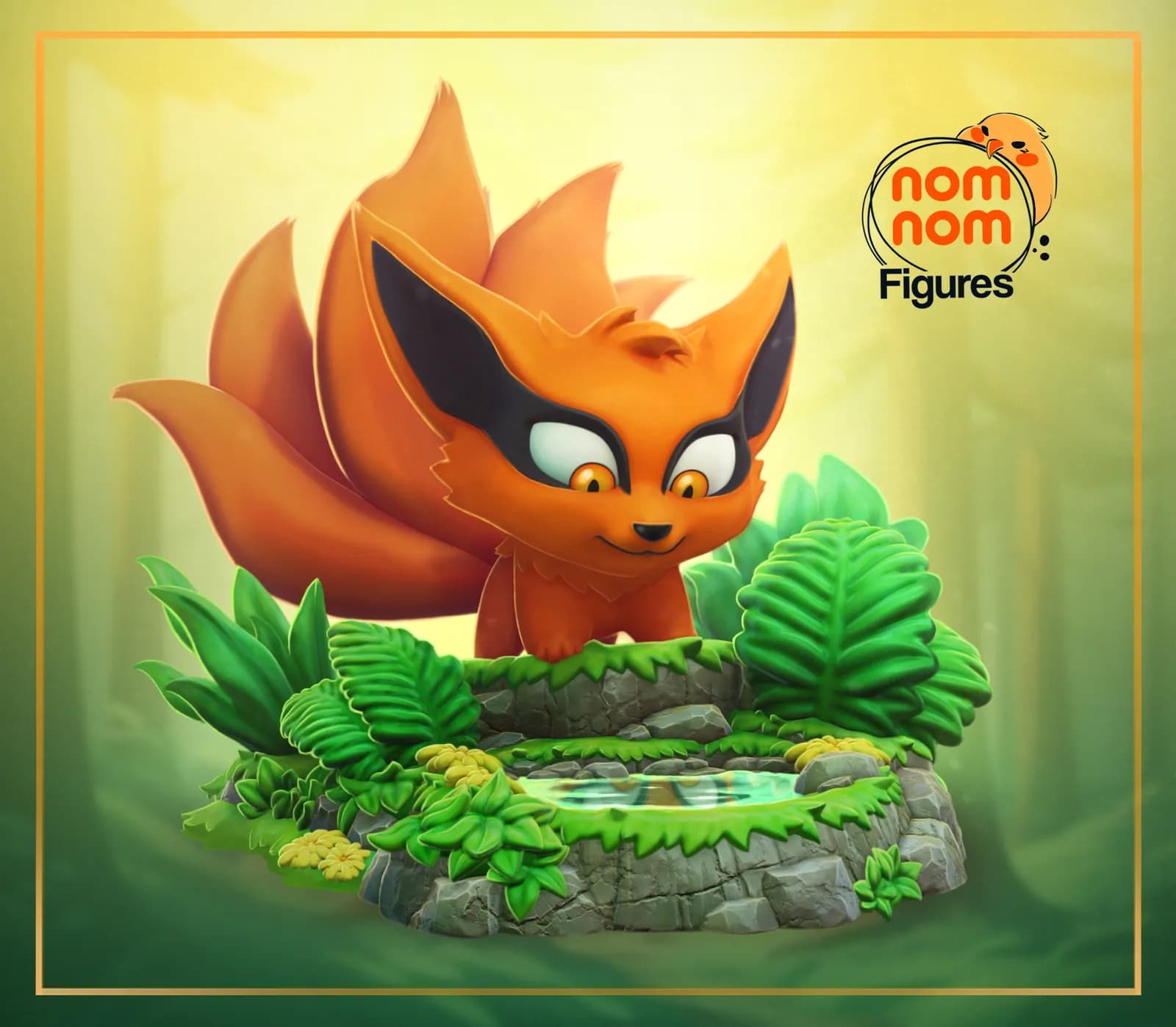 STL - Figura Chibi Kurama de Naruto