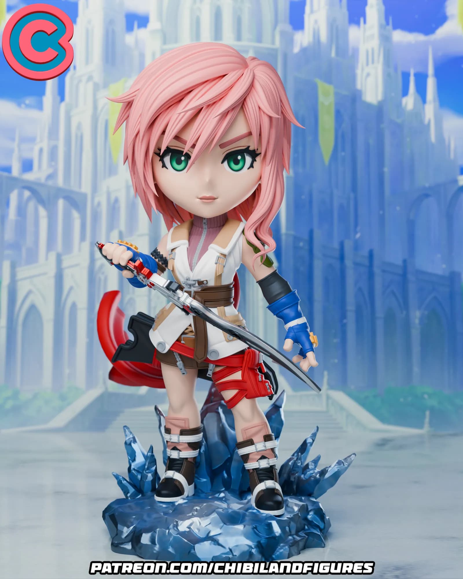 STL - Figura Chibi Lightning render 3