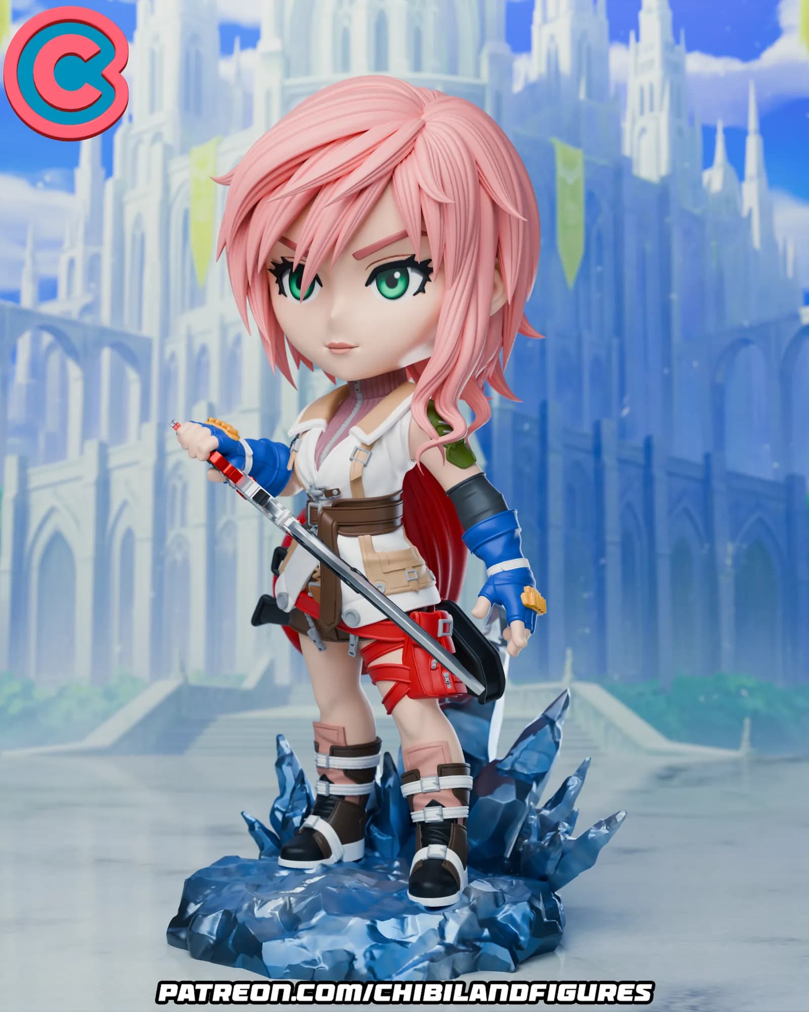 STL - Figura Chibi Lightning render 4