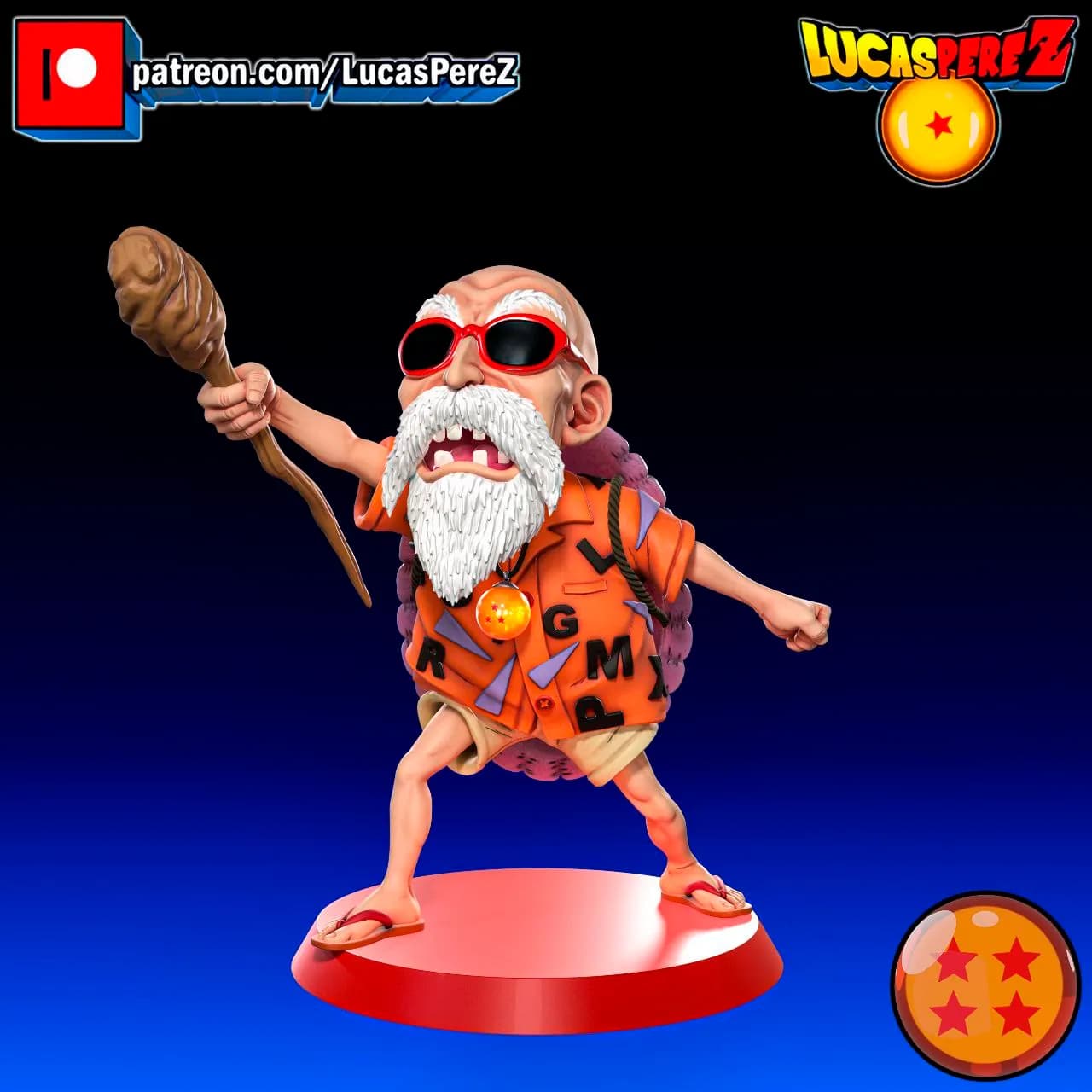 STL - Figura chibi Maestro Roshi