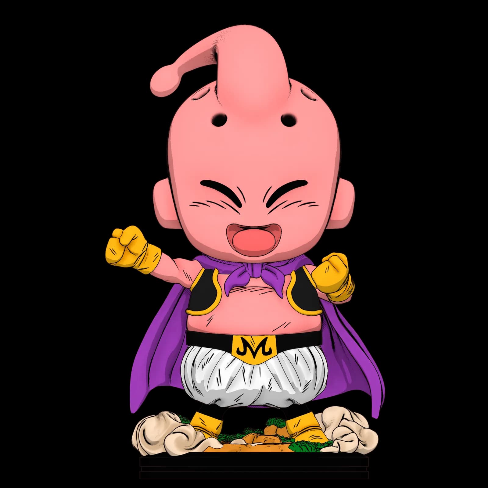 STL - Figura Chibi Majin Buu render 2