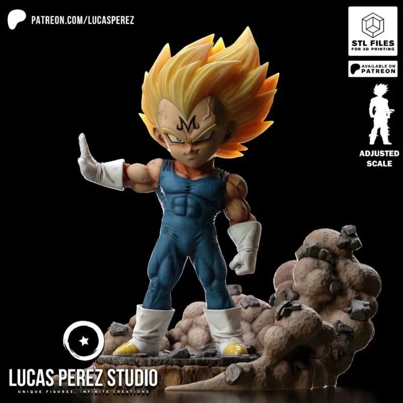 STL - Figura Chibi Majin Vegeta