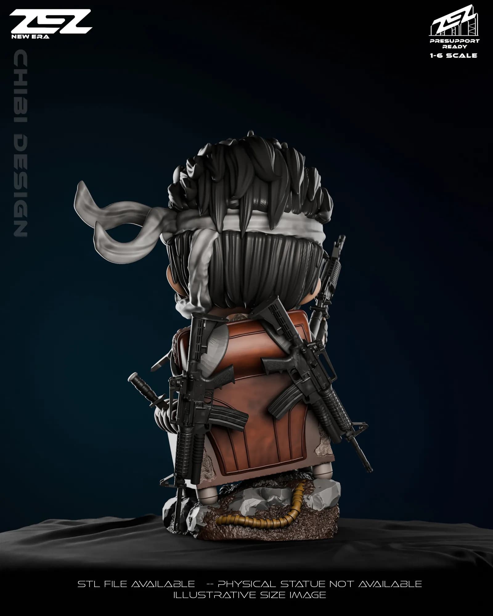 STL - Figura Chibi Punisher render 3