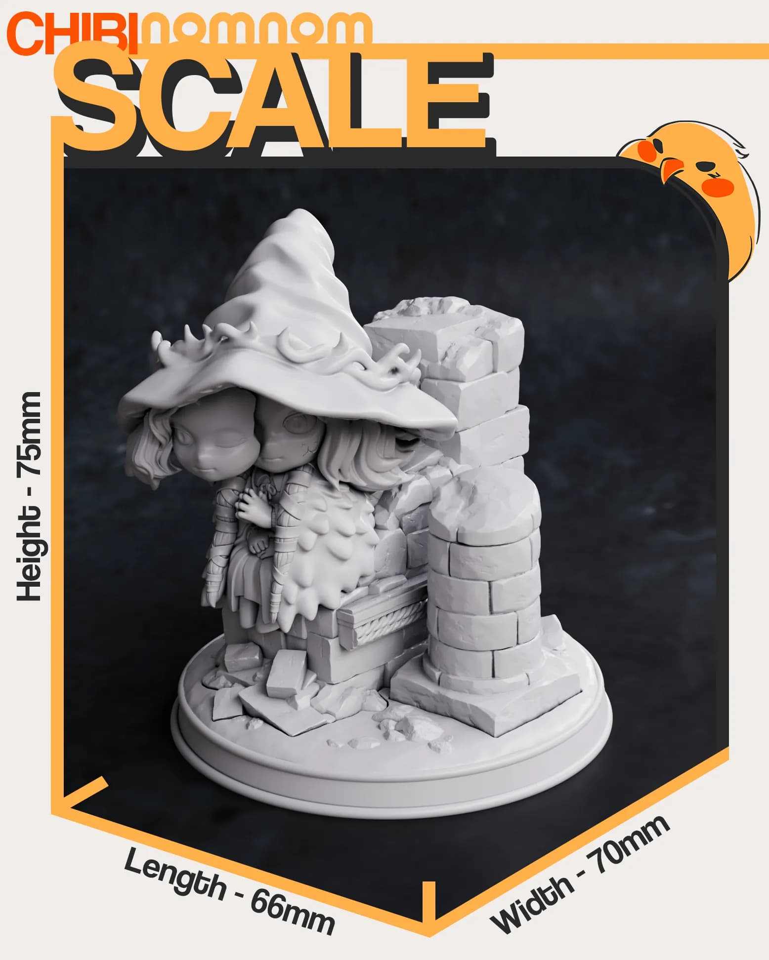 STL - Figura Chibi Ranni Elden Ring render 3