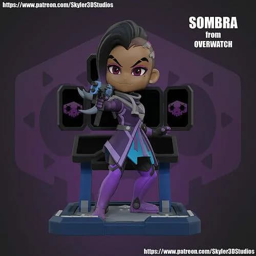STL - Figura chibi Sombra Overwatch