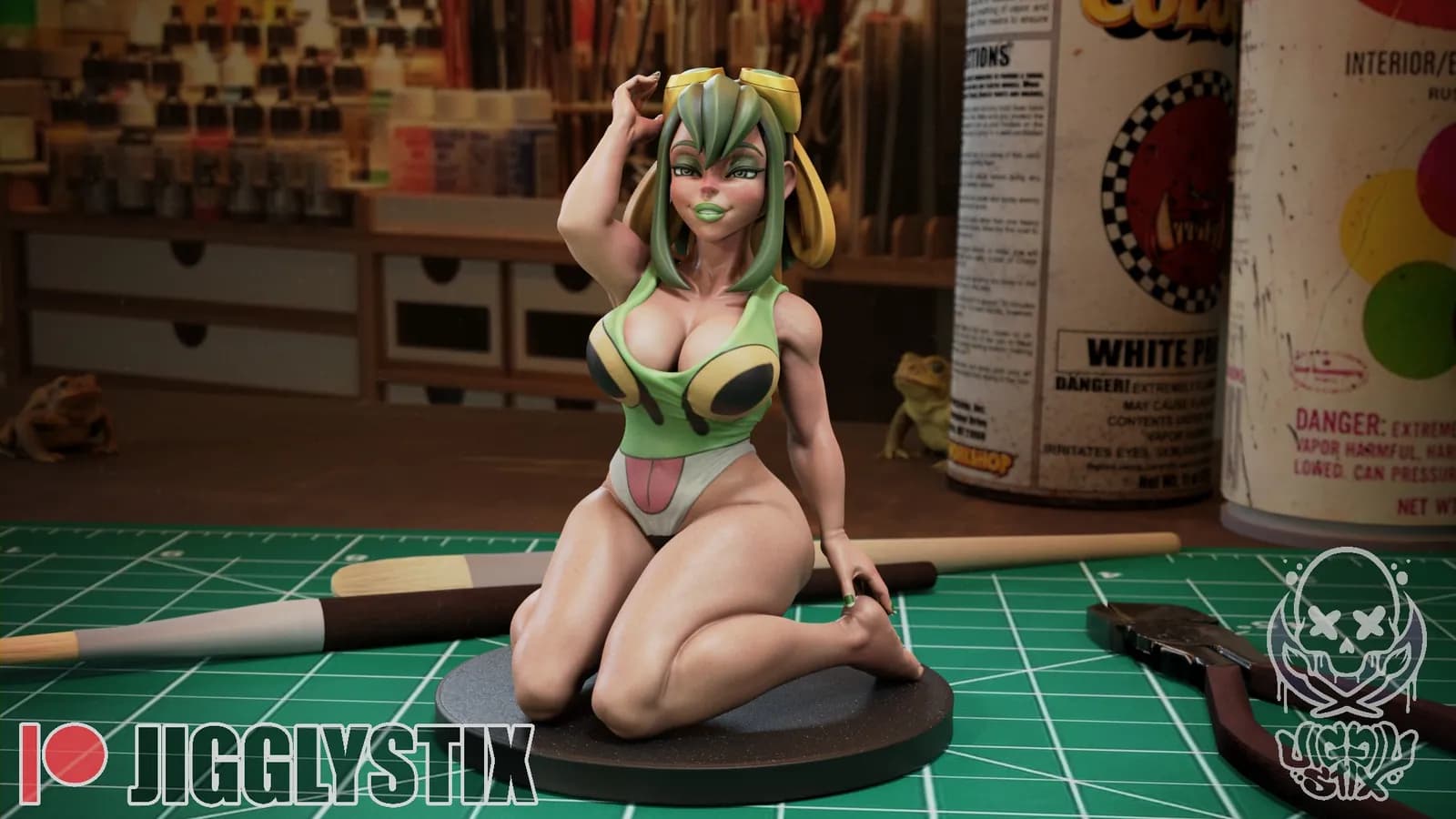 STL - Anime Style Frog Girl Figure